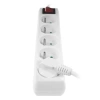 Plastrol Przedłużacz z pięciokrotnym gniazdem ECO 5X2p+z 10A 3m W-97496