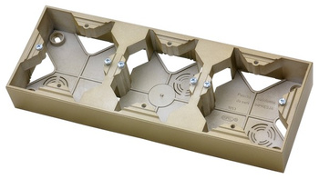 OSPEL IMPRESJA PNP-3Y/28 Puszka instalacyjna potrójna złoto