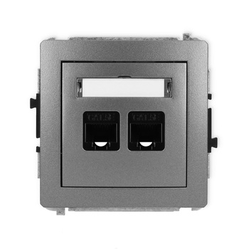 KARLIK DECO 11DGK-2  Gniazdo komputerowe podwójne 2xRJ45