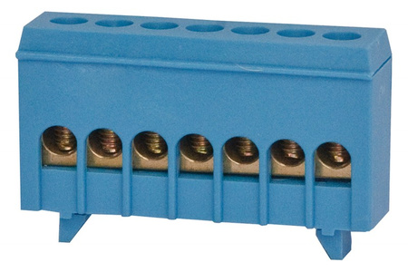 F-ELEKTRO F2.0256 Listwa ochronna 7-mod. 7x16mm2 IP20 niebieska