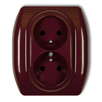 KARLIK TREND 4GP-2zp  Gniazdo podwójne z uziemieniem 2x(2P+Z) (przesłony torów prądowych)