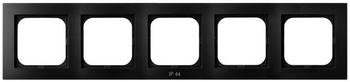 OSPEL AS RH-5G/33 Ramka pięciokrotna do łączników IP-44 czarny mat