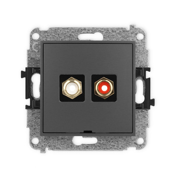 KARLIK MINI 28MGRCABO-2  Gniazdo podwójne RCA