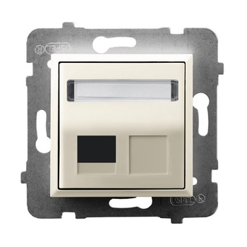 Ospel aria GPK-1US/p/27 Obudowa gniazda pojedynczego typu Keystone skośna