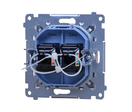 Kontakt Simon 55 t62.01/111 gniazdo komputerowe podwójne rj45 kat. 6e