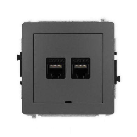 KARLIK DECO 28DGKBO-8 Gniazdo komputerowe podwójne 2xRJ45