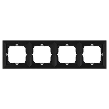 Ramka poczwórna Pearl, Ra-4P, czarny
