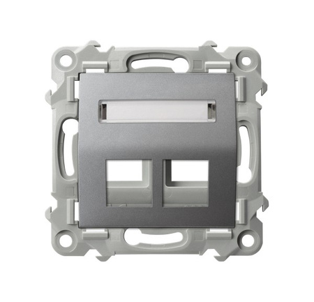 OSPEL SZAFIR GPK-2ZS/p/70 Obudowa gniazda podwójnego Keystone skośna