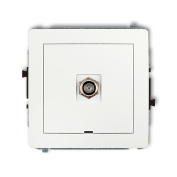 KARLIK DECO DGFBO-1  Gniazdo antenowe pojedyńcze  typu F (SAT) niklowany