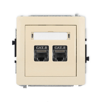 KARLIK DECO 1DGK-12  Gniazdo komputerowe podwójne 2xRJ45