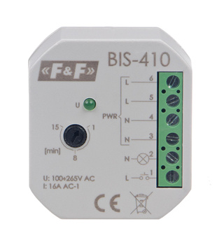 F&F Przekaźnik bistabilny BIS-410 230 V z wyłącznikiem czasowym.