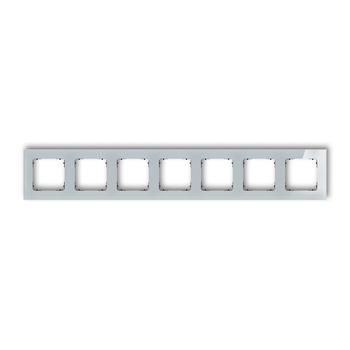 KARLIK ICON 15-12-IRSK-7 Ramka uniwersalna siedmiokrotna kwadratowa - efekt szkła (ramka: szara; spód: czarny)