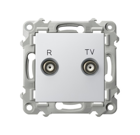 OSPEL SZAFIR GPA-ZK/m/00 Gniazdo RTV końcowe biały