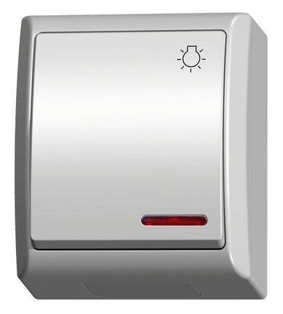 Ospel fala ŁNH-5HS/00 Łącznik zwierny "światło" z podświetleniem biały