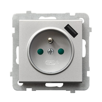 OSPEL SONATA GP-1RZPUSBAC/m/38 Gniazdo z/u z przesłonami, z ładowarką USB A