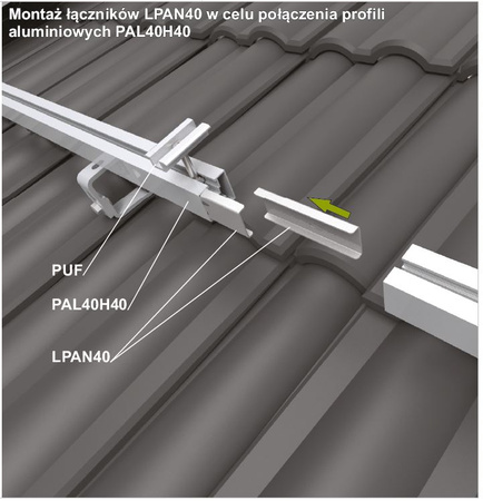 BAKS LPAN40 Łącznik profila aluminiowego 890512