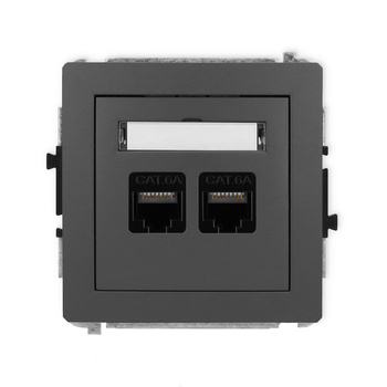 KARLIK DECO 28DGK-8  Gniazdo komputerowe podwójne 2xRJ45