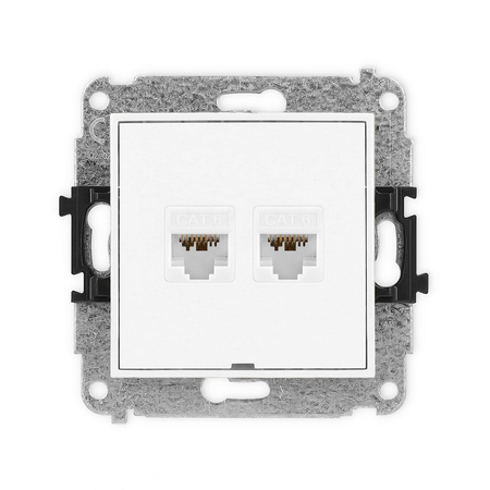 KARLIK MINI MGKBO-8  Gniazdo komputerowe podwójne 2xRJ45