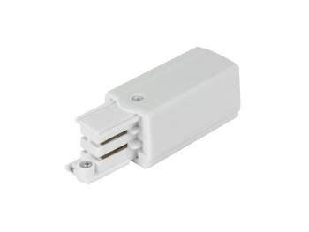 Przyłącze prądowe do szynoprzewodu LUMICANTO prawe białe PRIME