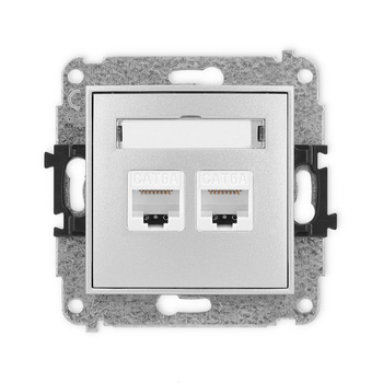 KARLIK MINI 7MGK-8  Gniazdo komputerowe podwójne 2xRJ45