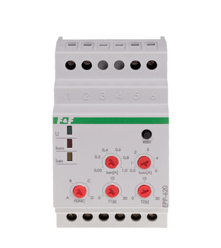 F&F 4 funkcyjny przekaźnik prądowy z regulowanymi progami zadziałania EPP-620