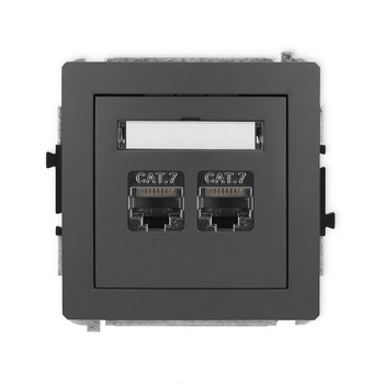 KARLIK DECO 28DGK-10  Gniazdo komputerowe podwójne 2xRJ45