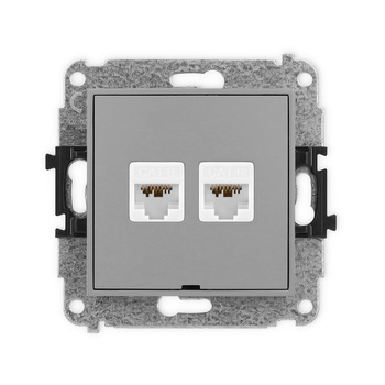 KARLIK MINI 27MGKBO-8  Gniazdo komputerowe podwójne 2xRJ45