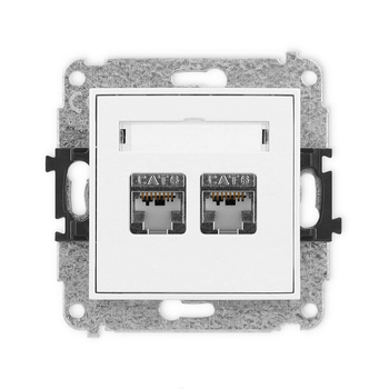 KARLIK MINI 25MGK-6  Gniazdo komputerowe podwójne 2xRJ45