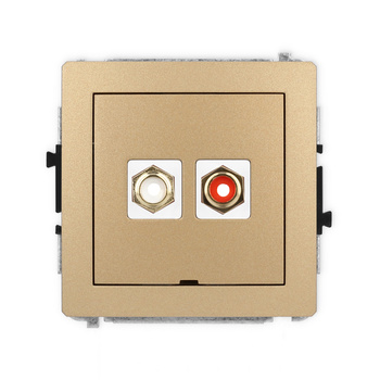 KARLIK DECO 8DGRCABO-2  Gniazdo podwójne RCA