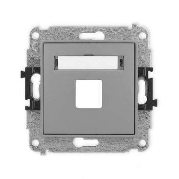 KARLIK MINI 27MGM-1P  Gniazdo multimedialne pojedynczego bez modułu (standard Keystone)