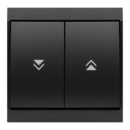 Łącznik roletowy p/t Luna, 10A, 250V, WP-10L, czarny