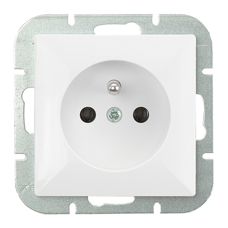 Gniazdo pojedyncze p/t 2P+Z Pearl, 16A, 250V, PT-16P, biały