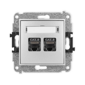 KARLIK MINI 7MGK-12  Gniazdo komputerowe podwójne 2xRJ45