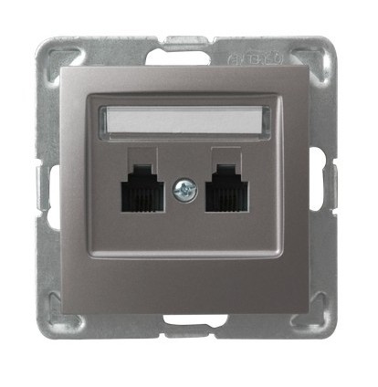 OSPEL IMPRESJA GPT-2YN/m/23 Gniazdo telefoniczne podwójne niezależne