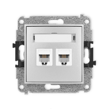 KARLIK ICON 7IGT-2  Gniazdo telefoniczne podwójne  2xRJ11