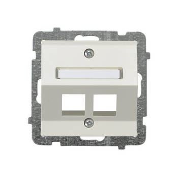 OSPEL SONATA GPK-2RS/p/27 Obudowa gniazda podwójnego typu Keystone skośna