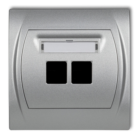 KARLIK LOGO 7LGM-2P  Gniazdo multimedialne podwójne bez modułu (standard Keystone)