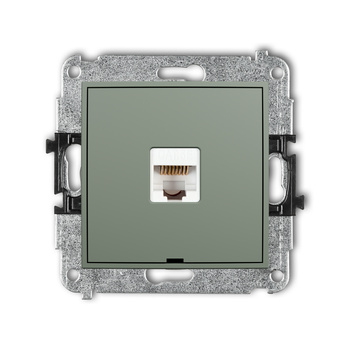 KARLIK MINI 61MGKBO-1 Mechanizm gniazda komputerowego pojedynczego 1xRJ45, kat. 5e, 8-stykowy, bez pola opisowego