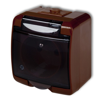 KARLIK JUNIOR 4GHE-1dp  Gniazdo pojedyncze z uziemieniem 2P+Z (klapka dymna; przesłony torów prądowych)