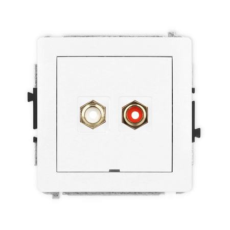 KARLIK DECO 25DGRCABO-2  Gniazdo podwójne RCA
