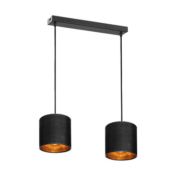 NEVA lampa wisząca, moc max. 2x60W, E27, czarna