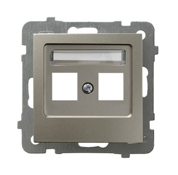 Ospel as GPK-2G/p/45 Obudowa gniazda podwójnego typu Keystone prosta