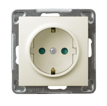 Ospel impresja GP-1YSP/m/27 Gniazdo pojedyncze schuko przesłony torów