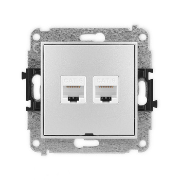 KARLIK MINI 7MGKBO-4  Gniazdo komputerowe podwójne 2xRJ45