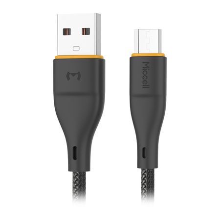 Kabel USB-A - microUSB Miccell VQ-D06, 2,4A, 1m, czarny