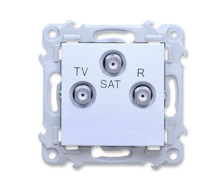 Ospel szafir gpa-zs/m/00 gniazdo końcowe rtv-sat białe