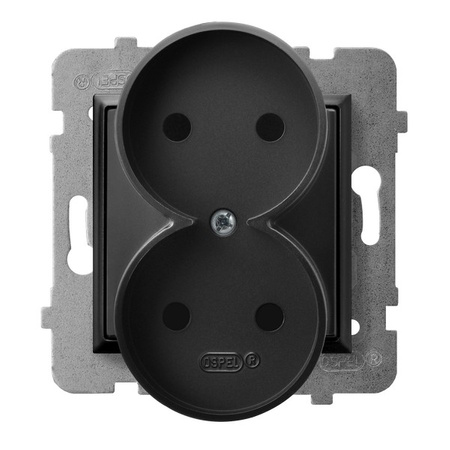 Ospel aria gp-2ur/m/33 Gniazdo podwójne moduł bez ramki