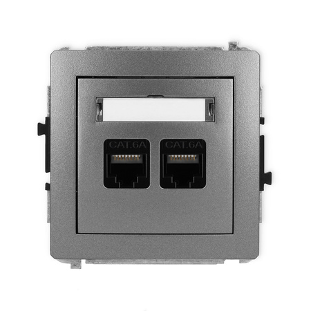 KARLIK DECO 11DGK-8  Gniazdo komputerowe podwójne 2xRJ45