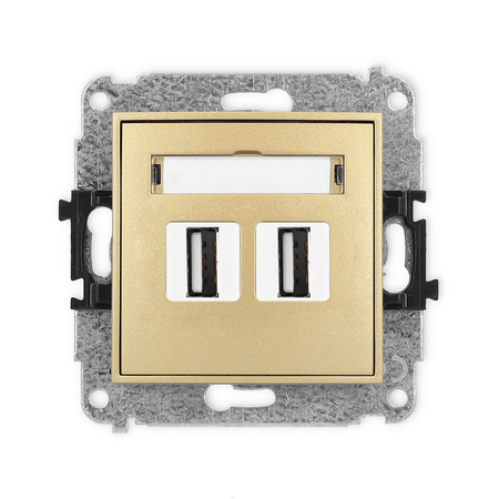 KARLIK MINI 29MGUSB-2  Gniazdo podwójne 2xUSB A-A 2.0