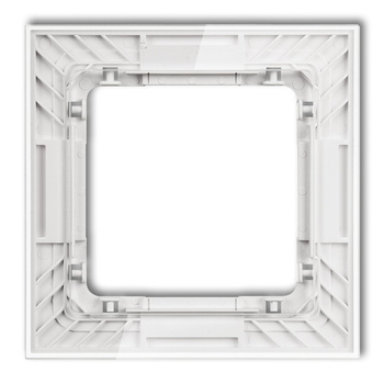 KARLIK DECO 52-0-DRS-1 Ramka uniwersalna pojedyncza transparentna DECO Art - efekt szkła (ramka: transparentna; spód: biały)